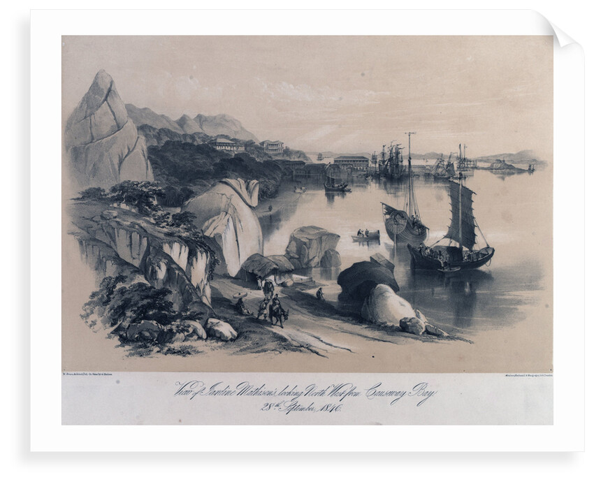 View of Jardine Mathison's (Hong Kong) looking north west from Causeway Bay, 28 September 1846 by M. Bruce