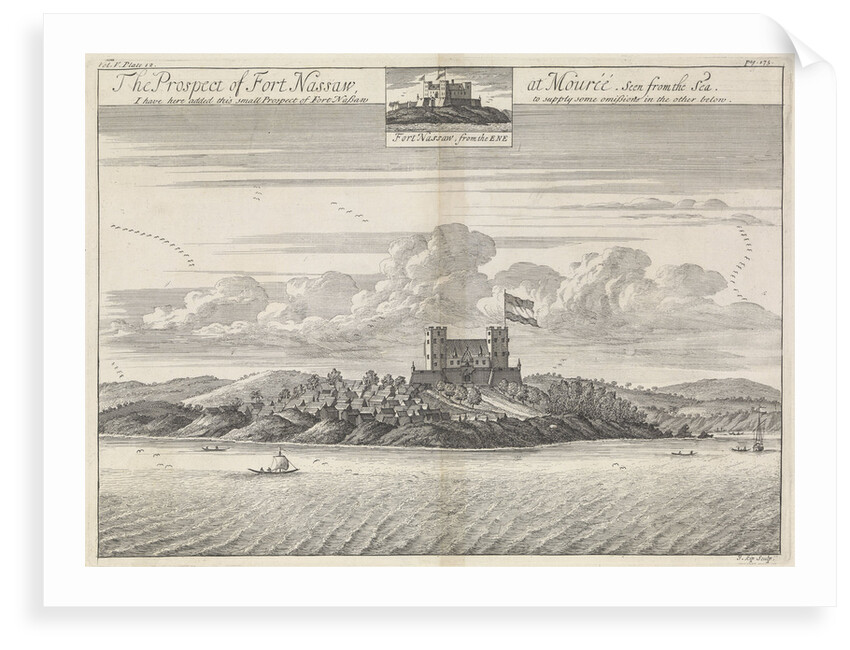 The prospect of Fort Nassau at Mouree, seen from the sea by Jan Kip
