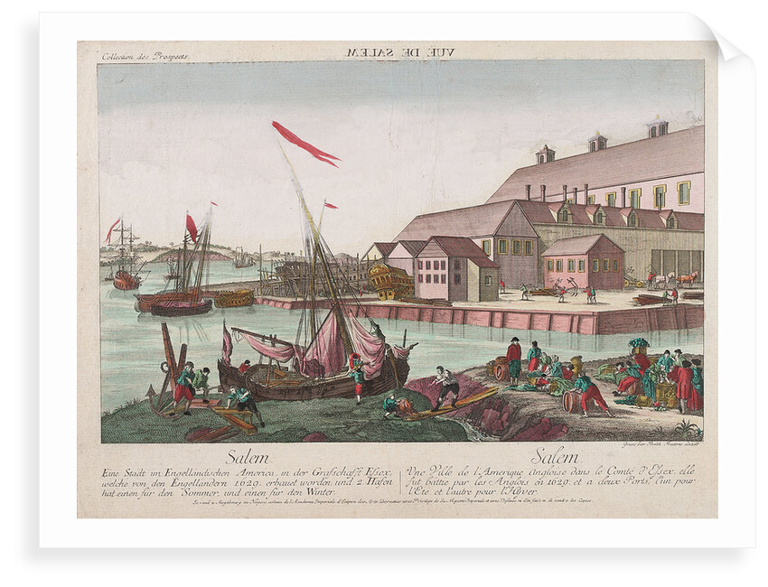 View of Salem, America by Balth Frederic Leizel