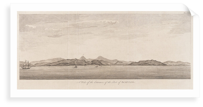 A view of the entrance of the port of Acapulco by Unknown