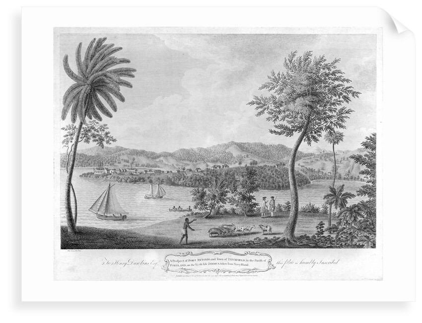 A prospect of Port Antonio, and town of Titchfield, in the Parish of Portland, on the North side Jamaica, taken from Navy Island by unknown