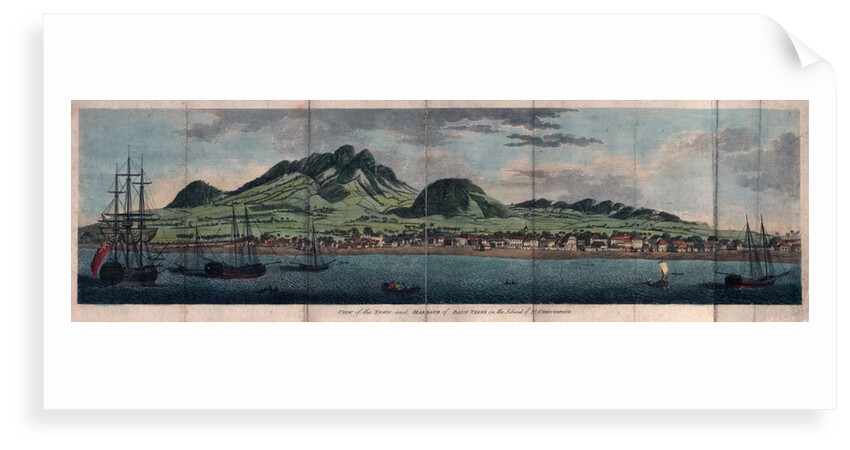 View of the town and harbour of Basse Terre in the island of St Christopher by Unknown