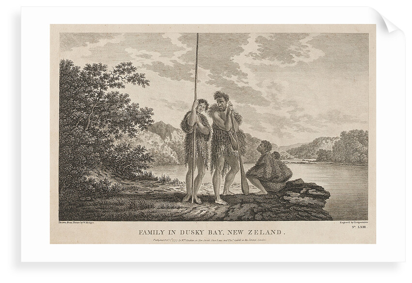 Family in Dusky Bay, New Zealand by William Hodges