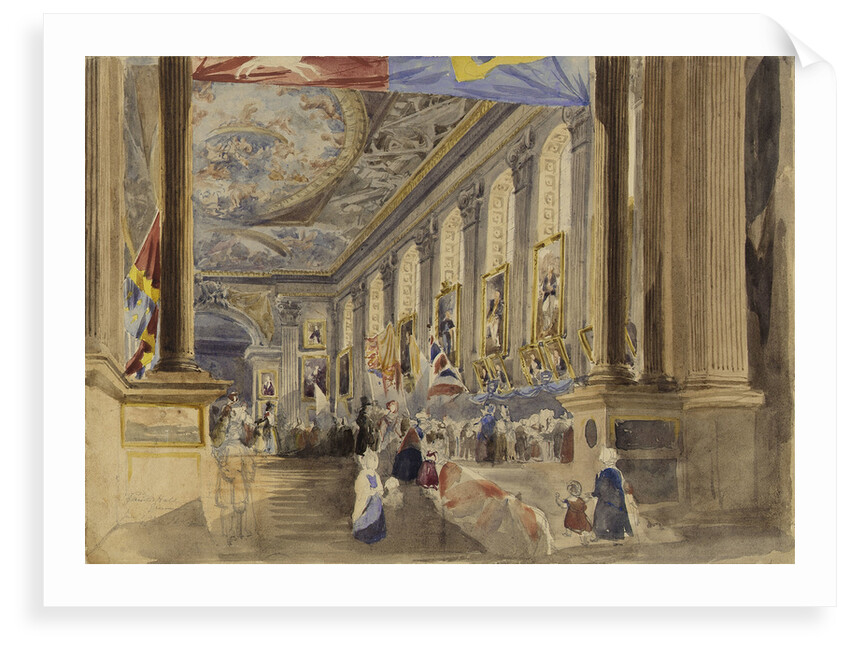 The Painted Hall, Greenwich, 1 June 1843, open to the public as an art gallery by Thomas Smith Cafe
