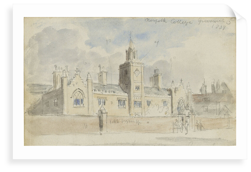 Norfolk College Greenwich 1839 by unknown
