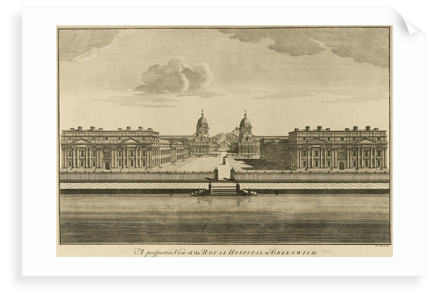 A perspective view of the Royal Hospital at Greenwich by Benjamin Cole