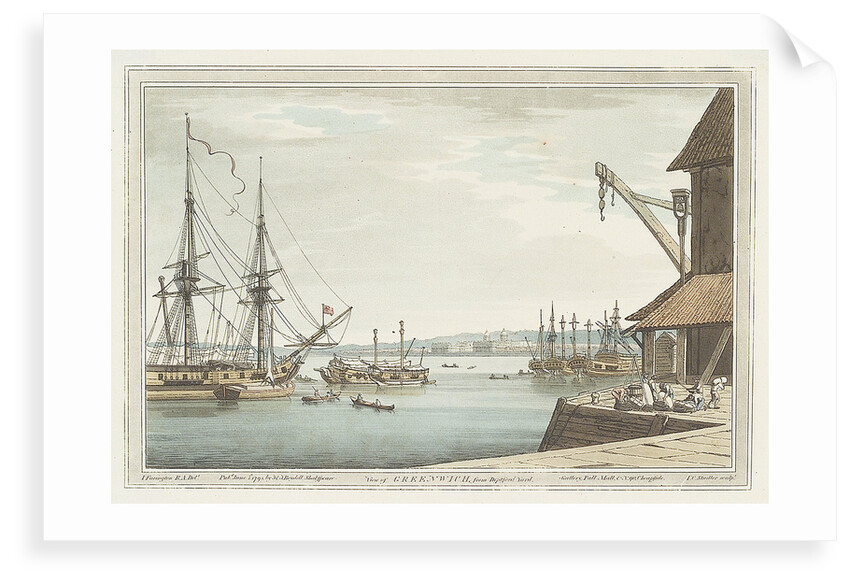 View of Greenwich from Deptford Yard by Joseph Farington