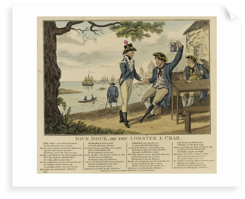 Dick Dock, or the Lobster & Crab  (Greenwich Pensioner) by Isaac Cruikshank