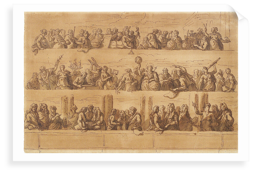 Designs for the ends of the ceiling of the Painted Hall by James Thornhill