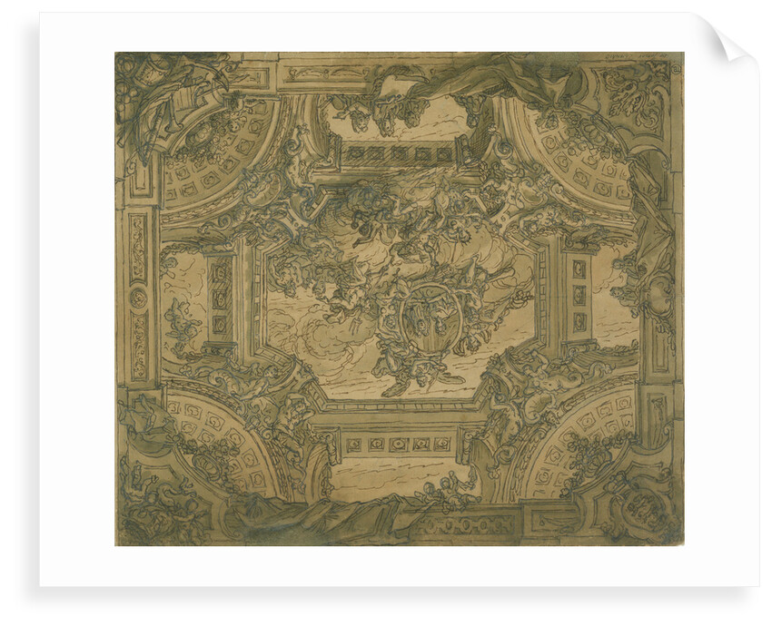 Design for the upper hall ceiling by James Thornhill