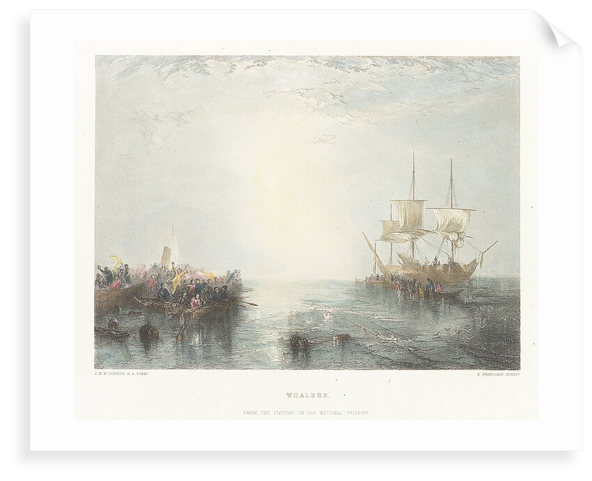 Whalers. From the picture in the National Gallery by Joseph Mallord William Turner