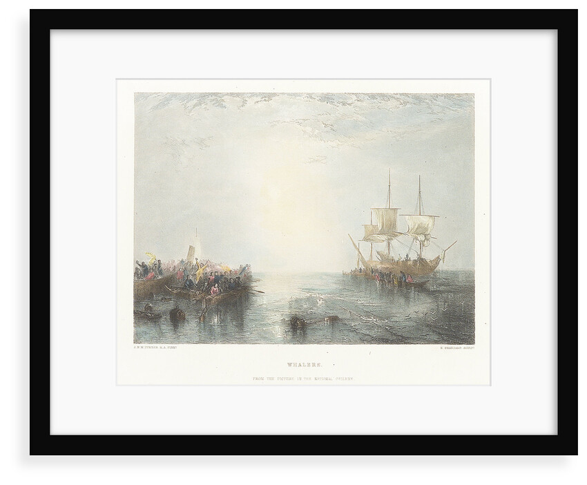 Whalers. From the picture in the National Gallery by Joseph Mallord William Turner