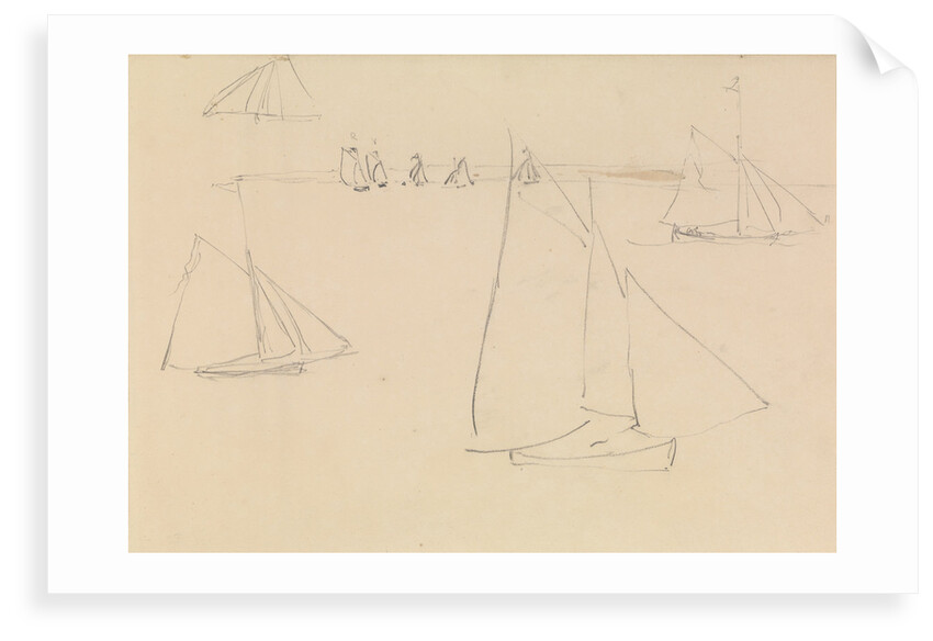 Studies of yachts sailing by John Christian Schetky