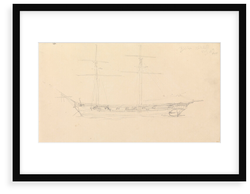 'Zephyr' Spithead July, 1815 by John Christian Schetky