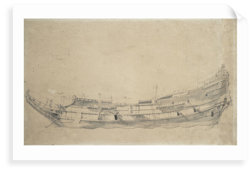 Portrait of a Dutch frigate by Willem Van de Velde the Younger