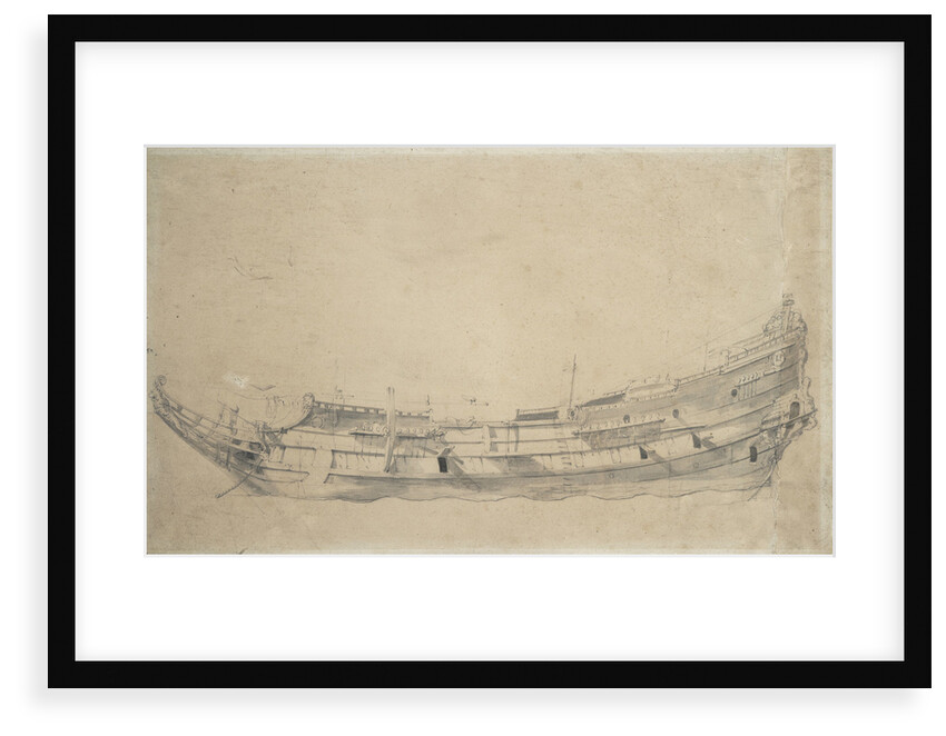 Portrait of a Dutch frigate by Willem Van de Velde the Younger