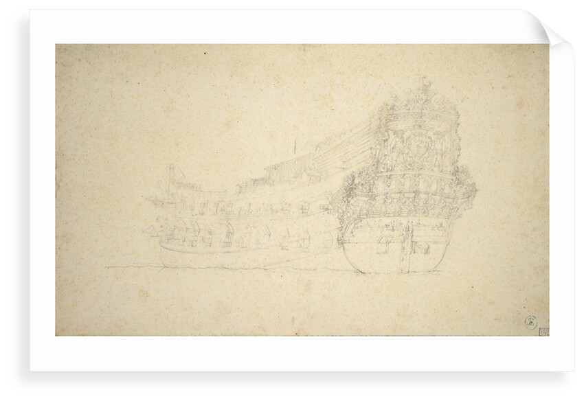 Portrait of the 'Vlissingen'? by Willem van de Velde the Elder