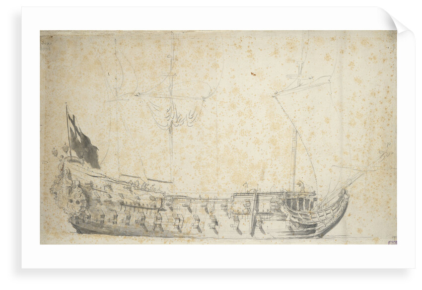 Portrait of the 'Essex' by Willem van de Velde the Elder
