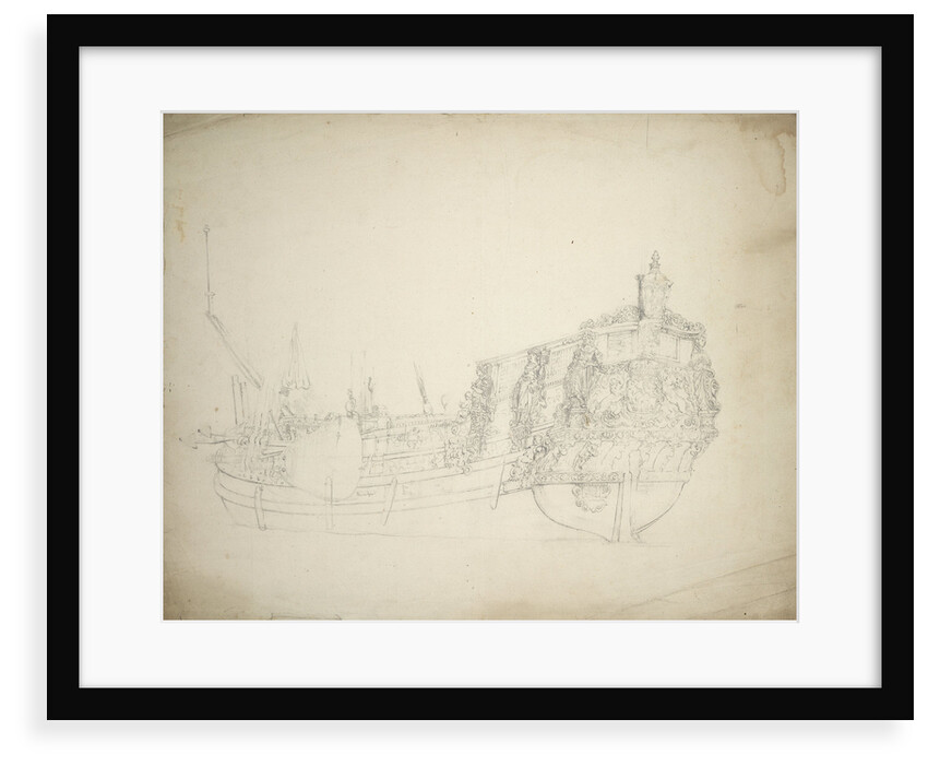 Portrait of a states yacht by Willem van de Velde the Elder