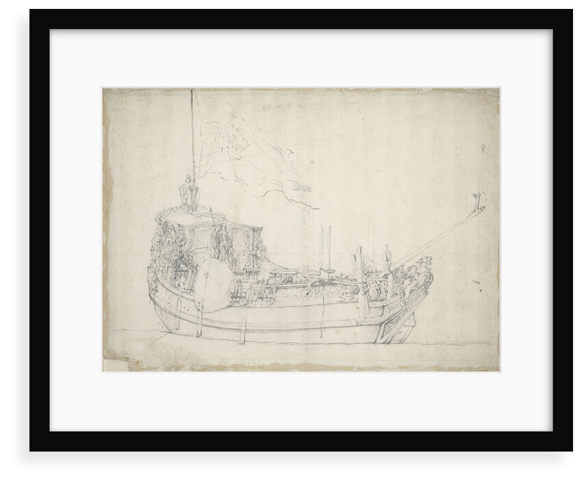 Portrait of a states yacht by Willem van de Velde the Elder