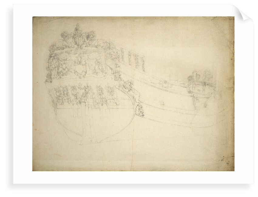 Portrait of a states yacht by Willem van de Velde the Elder