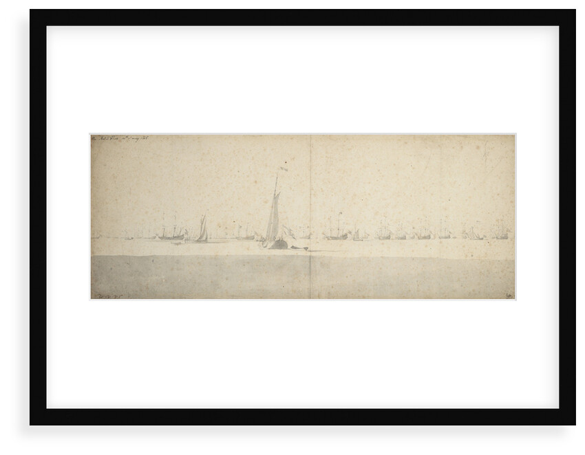 The Dutch fleet at anchor in the Helder, 12 May 1665 by Willem Van de Velde the Younger