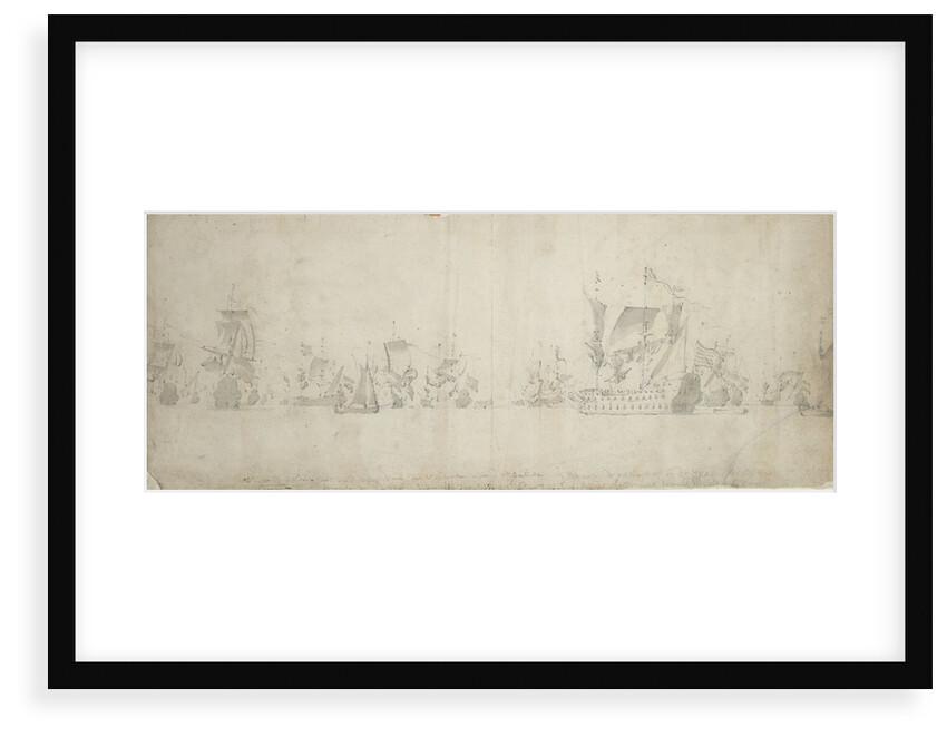 Dutch fleet after the council-of-war, 8-18 August 1665 by Willem van de Velde the Elder
