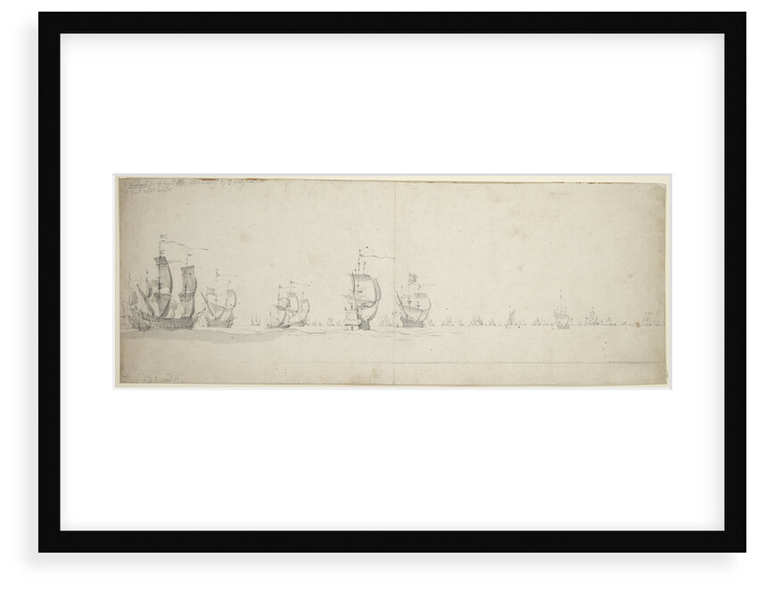 De Ruyter's fleet before the wind, 9-19 August 1665 by Willem van de Velde the Elder