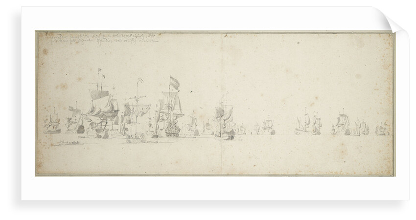 The Friesland squadron lying-by off the coast of Scotland, 16-26 August 1665 by Willem van de Velde the Elder