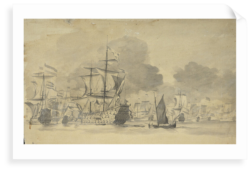Dutch fleet at sea by Willem van de Velde the Elder