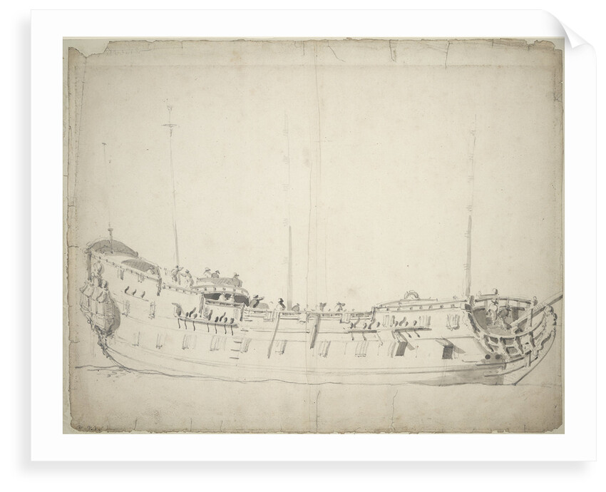 Portrait of the 'Adventure' by Willem Van de Velde the Younger