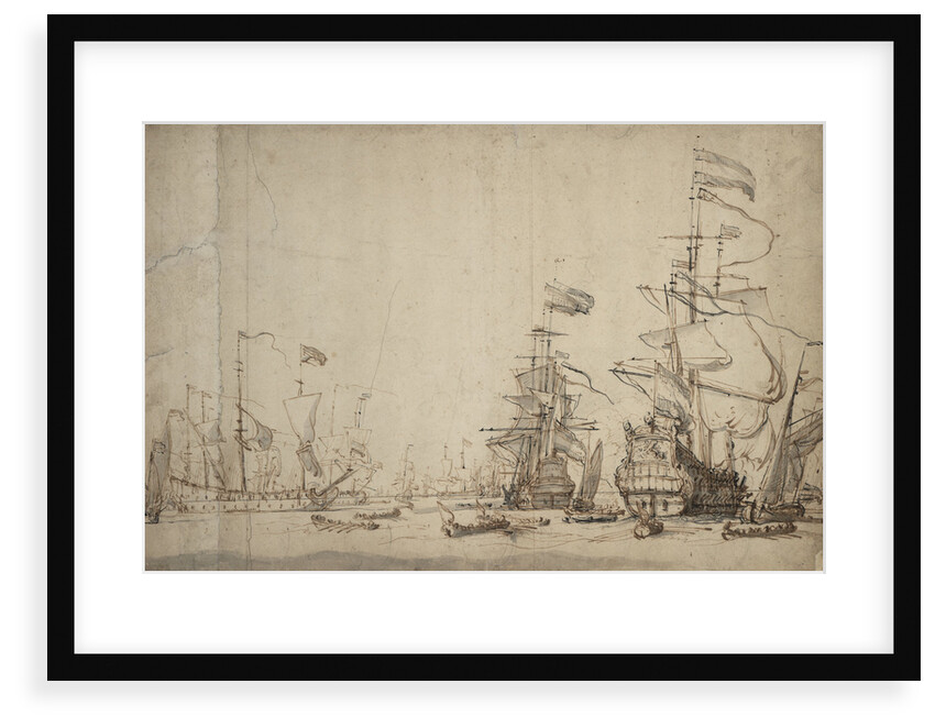 A council-of-war in the Dutch fleet? May 1665 by Willem Van de Velde the Younger