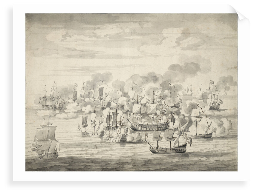 The 'Mary Rose' action, 8-18 December 1669 by Willem Van de Velde the Younger