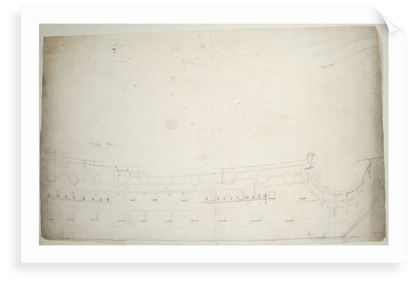 Portrait of an English second-rate about 90-guns by Willem van de Velde the Elder