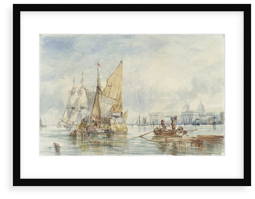 A hay barge off Greenwich by George Chambers Sr