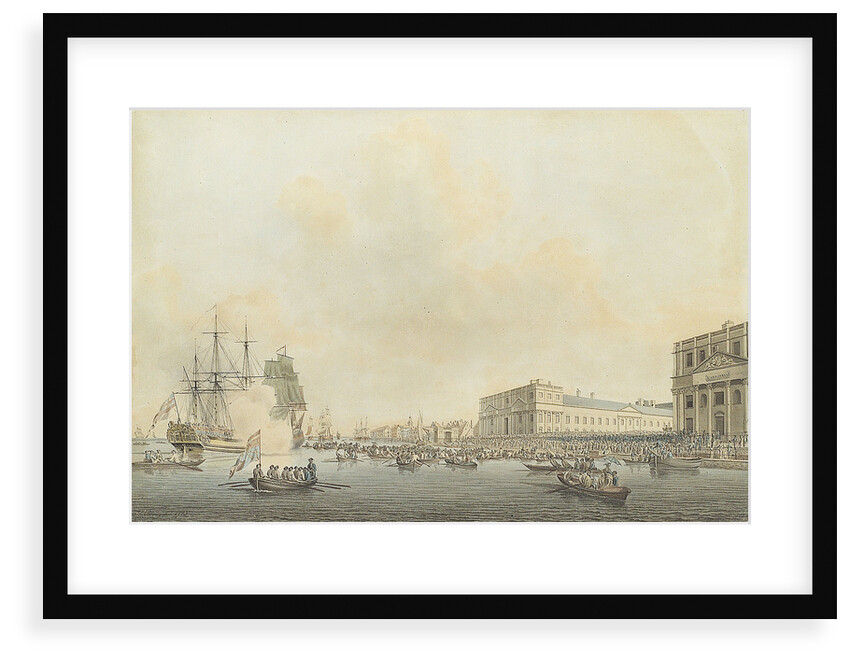 The departure of Prince William Henry from Greenwich for Hanover, 1783 by Robert Cleveley