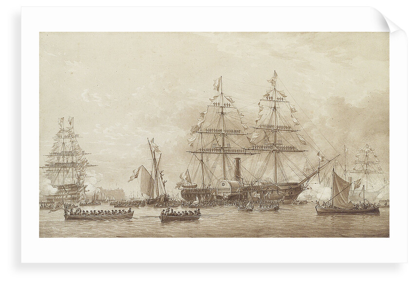 Arrival of Louis Philippe at Portsmouth 5 October 1844 by John Wilson Carmichael