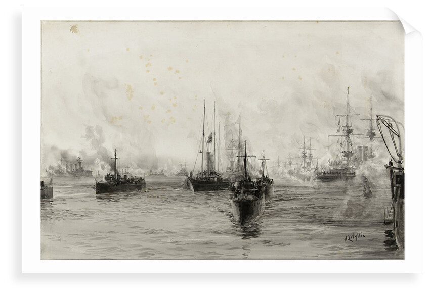 HMY 'Alberta' Carrying the remains of Queen Victoria by William Lionel Wyllie