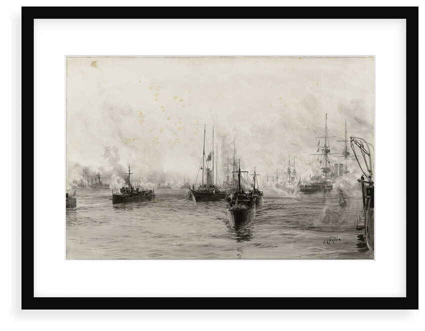 HMY 'Alberta' Carrying the remains of Queen Victoria by William Lionel Wyllie