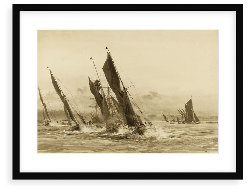 Barge match on the Thames by William Lionel Wyllie
