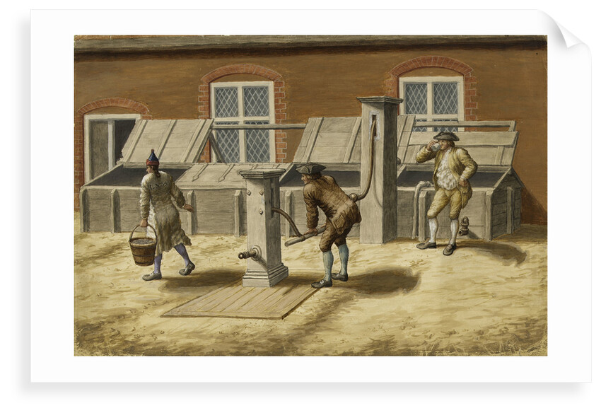 Woolwich Arsenal circa 1750. The Pumps by unknown