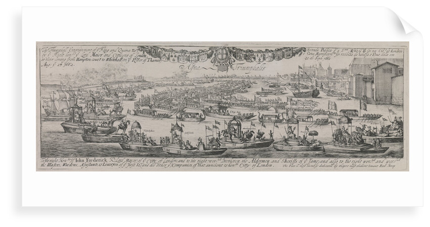 Queen Catherine's procession up up the Thames, August 23 1662 by Dirck Stoop