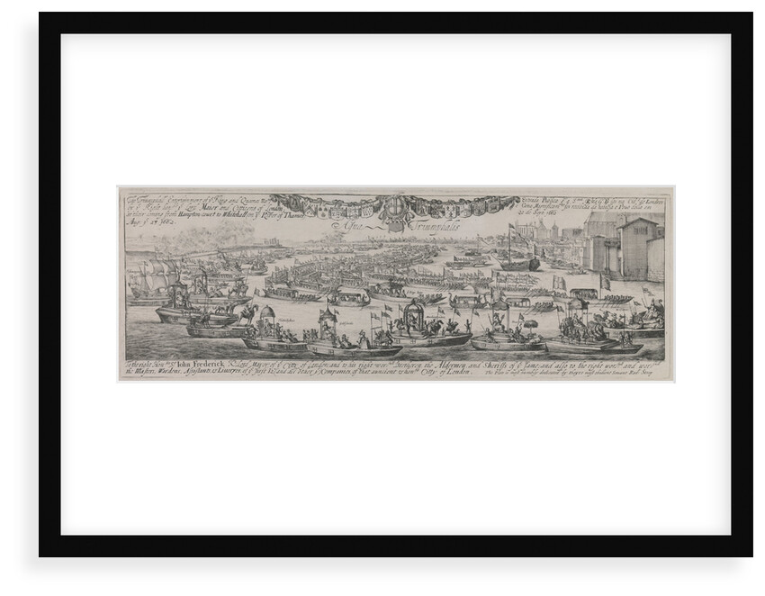 Queen Catherine's procession up up the Thames, August 23 1662 by Dirck Stoop