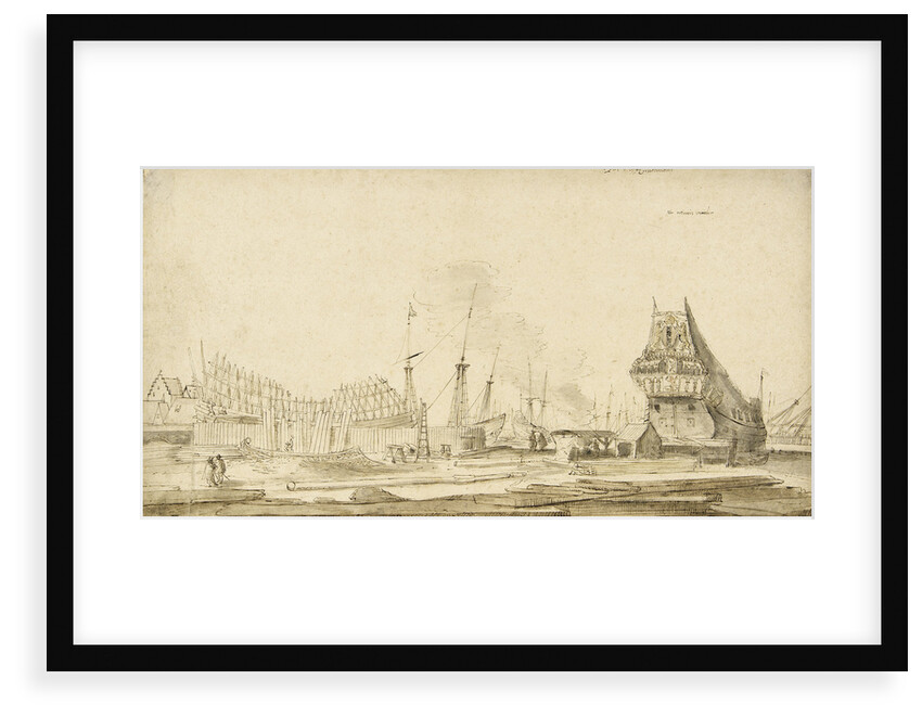 The pepper wharf of the Dutch East India Company, Amsterdam by Reinier Nooms