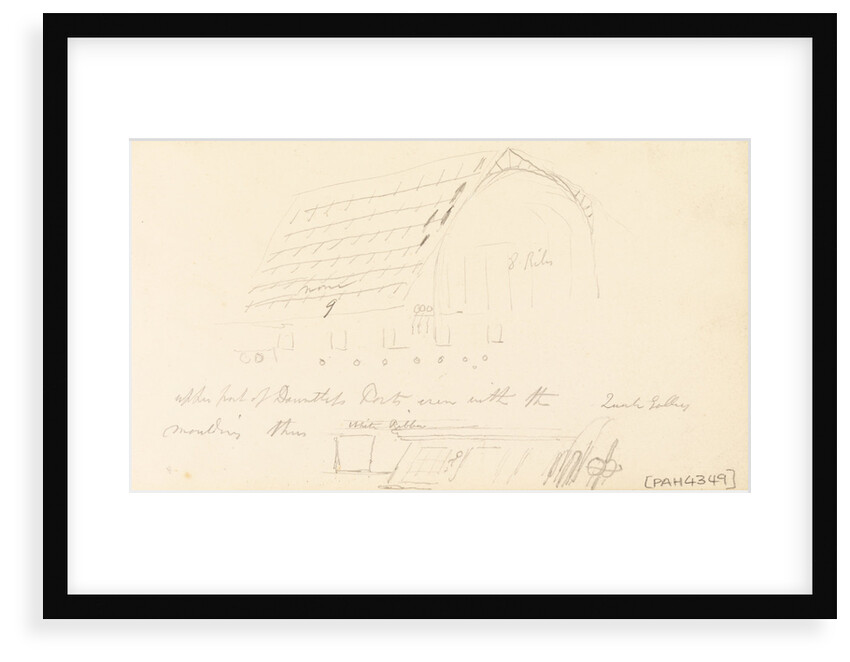 Sketch of the bow of HMS 'Collingwood' by Robert Strickland Thomas