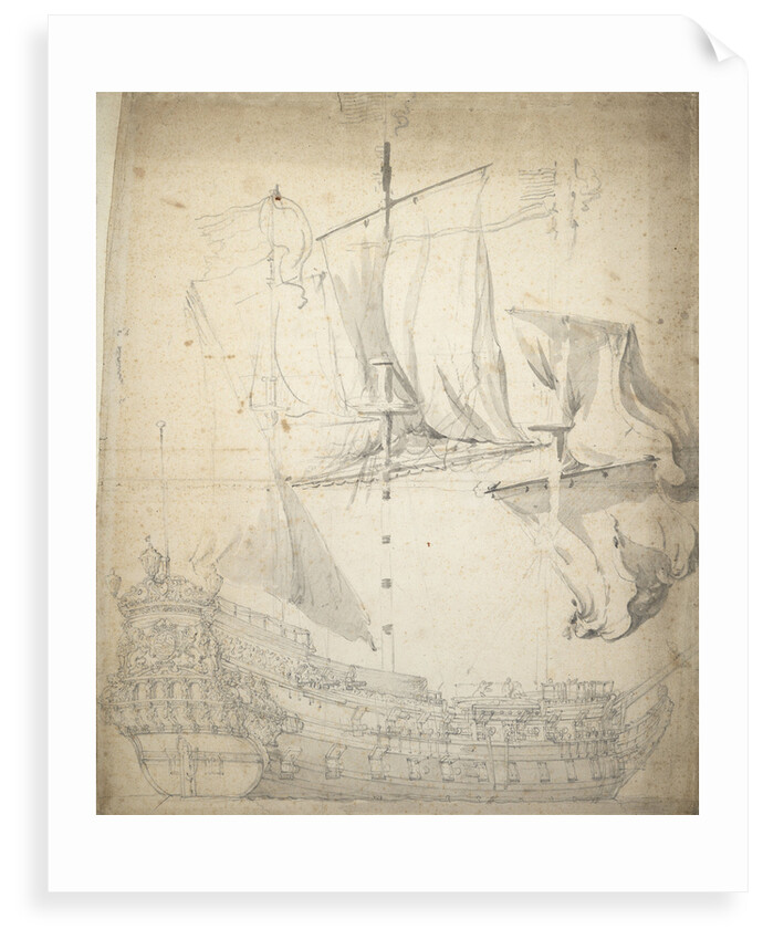 Portait of the 'Kampveere' (?) by Willem van de Velde the Elder