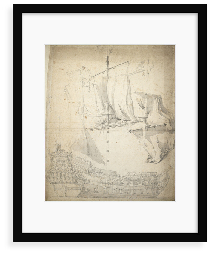 Portait of the 'Kampveere' (?) by Willem van de Velde the Elder