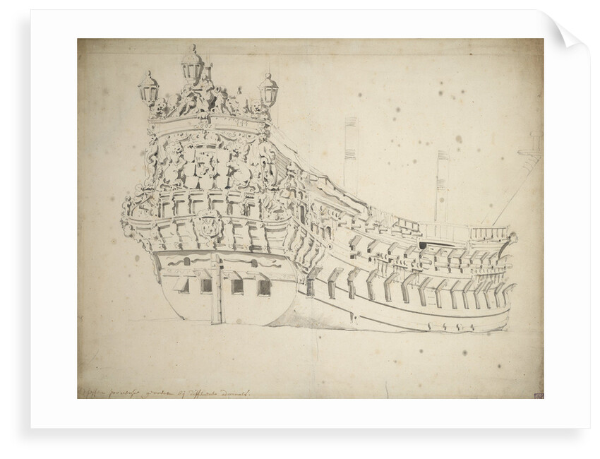 Portrait of the 'Zeven Provincien' by Willem Van de Velde the Younger