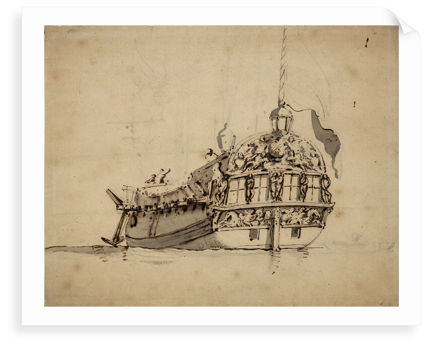 Portrait of the 'Seahorse' by Willem Van de Velde the Younger