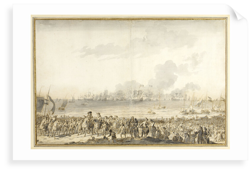 Disembarkation of William III at l' Orange Polder, 1691 by Ludolf Bakhuizen